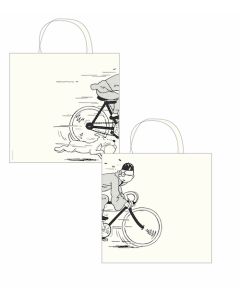 Tintin Borse 04288 CANVAS BAG "TINTIN ON A BICYCLE"