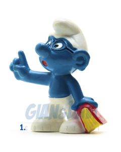 2.0094 20094 Bookworm Smurf Puffo Secchione 1A