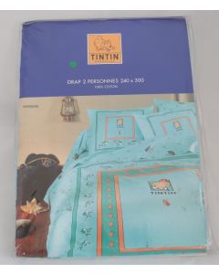 Tintin Linge de Maison Drap Poisson 2 personnes 240 x 300cm