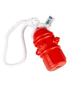 The Smurfs DUVO 13566 Fire Brigade Smurfs rubber treat toy 34x6x6cm red