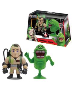Jada Oval Metals Die Cast - 4" Ghostbusters Venkman & Slimer