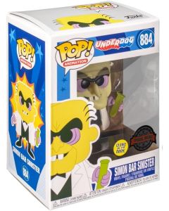 Funko Pop Animation 884 Underdog 52086 Simon Bar Sinister GITD Special Edition