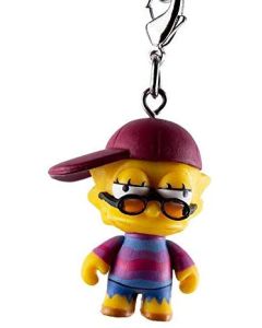 Kidrobot Vinyl Mini Figure - Simpsons Keychain Crap-Tacular - Cool Lisa 1/24
