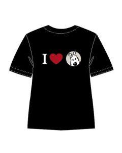 Tintin Abbigliamento 0085710000M TEE-SHIRT I Love Snowy M / Black