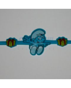 BRACCIALETTO PUFFO CHE SALTA BLU CHIARO