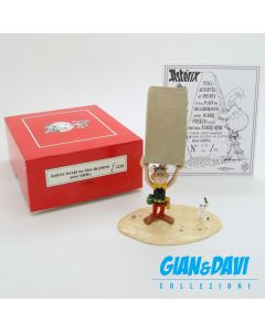Pixi Asterix 4230 - Astérix levant un bloc de pierre avec Idéfix