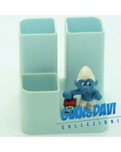 SM_ST_OS Porta Penne Triplo 20024 Azzurro