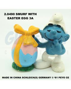 2.0490 20490 Smurf with easter egg Puffo con Uovo 3A