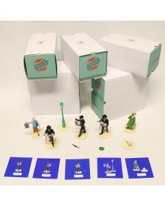 Tintin Figurines en Alliage "Lisez Tintin" Collection 46300  46304 Complete Sat