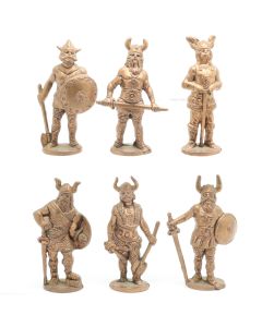 Ferrero Kinder Ü-Ei Soldatini Metallfiguren Vikinger - SAT 40mm Kupfer